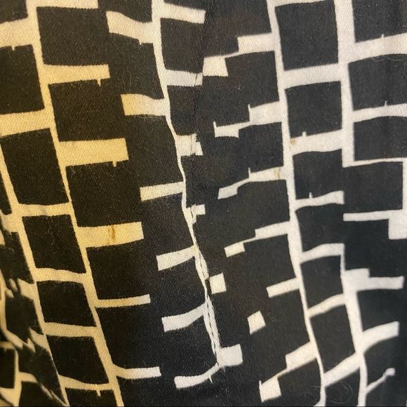 Covington Black & White Womens Button Up Short Sleeve Blouse Shirt Size XL - Picture 4 of 6